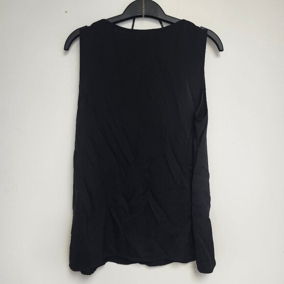 Marc Aurel Women's Black Sleeveless Top W/Attached Necklace Size 36 - Picture 5 of 8